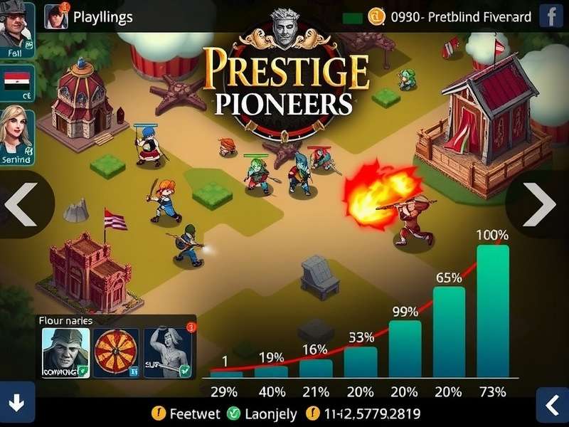 Prestige Pioneers gameplay screenshot showing city building and strategy elements